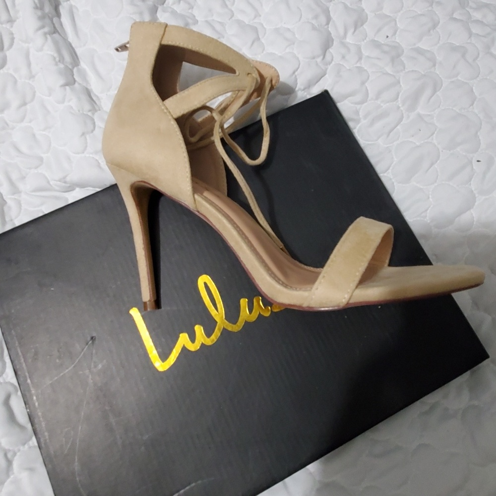 LuLu's Lace up,  Suede heels